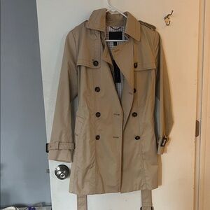 Banana Republic Beige Double-Breasted Trench Coat